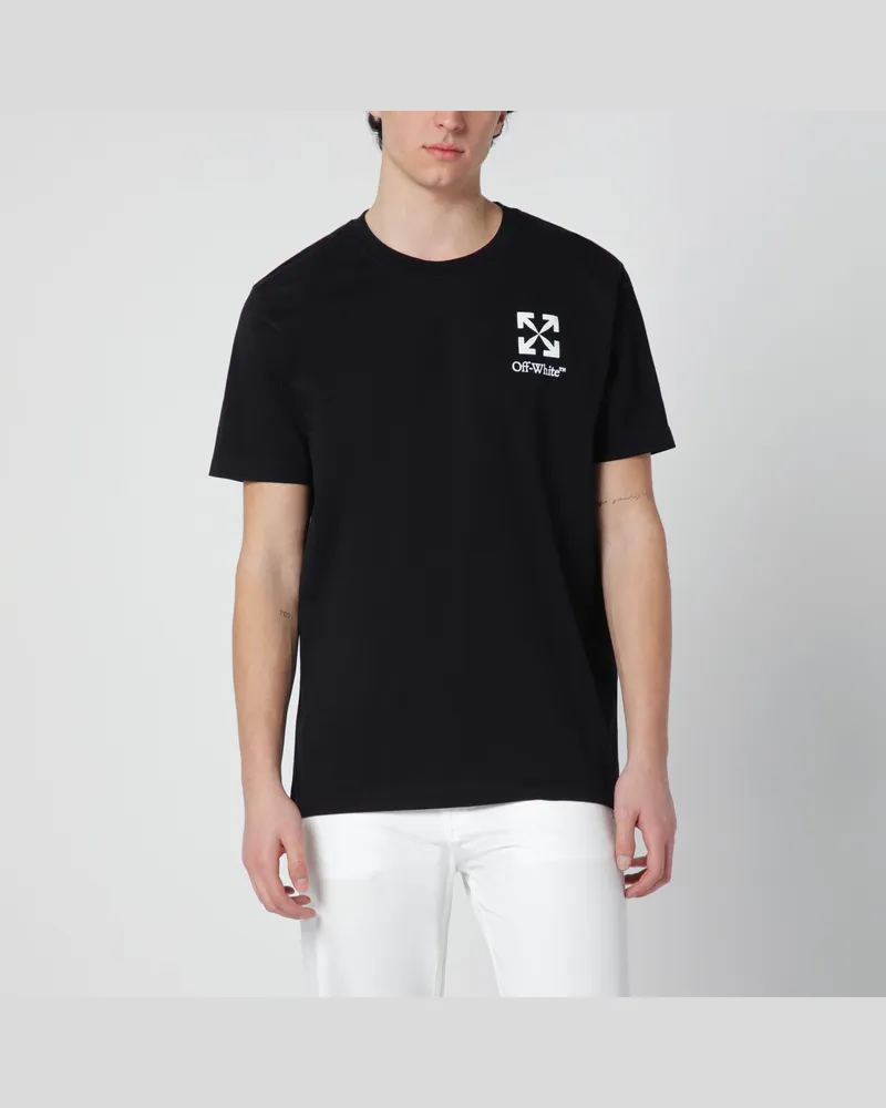 OFF-WHITE Schwarzes T-Shirt mit Small Arrow Logo 
