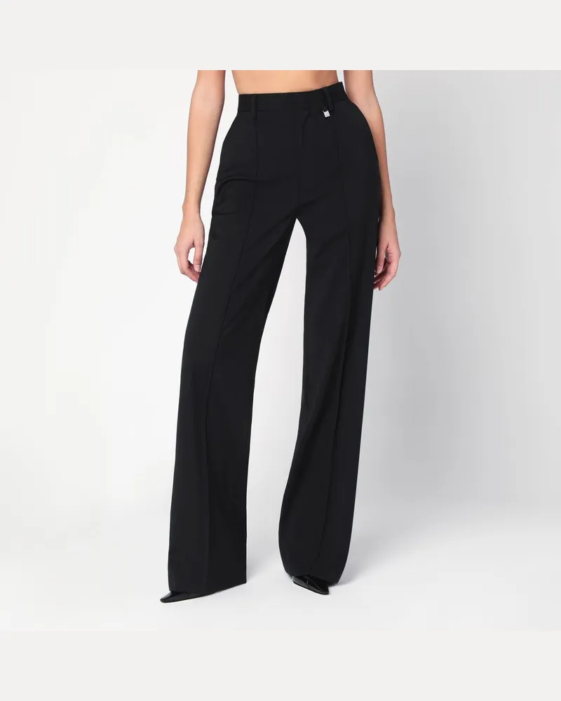 Giuseppe di Morabito Weite schwarze Wollhose Schwarz