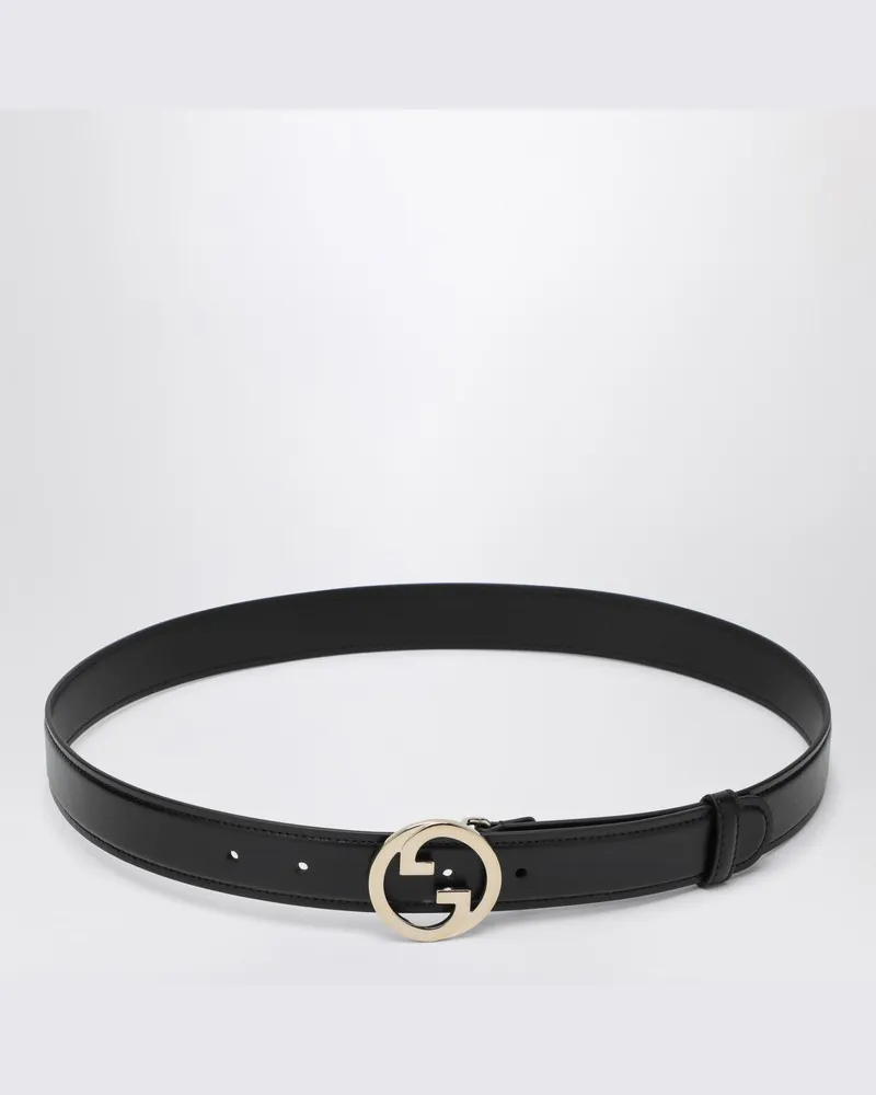 Gucci Schwarzer Gürtel  Blondie aus Leder Schwarz