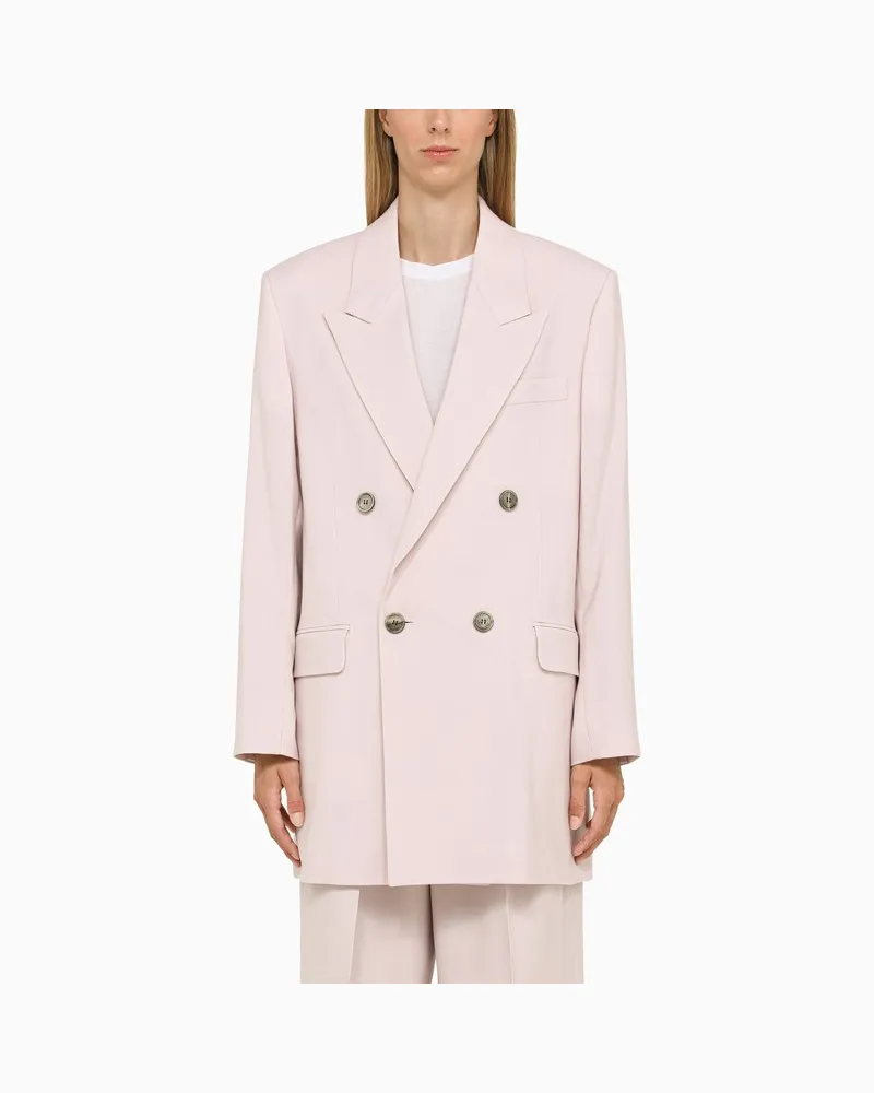 AMI Paris Zweireihige Jacke puder Rosa