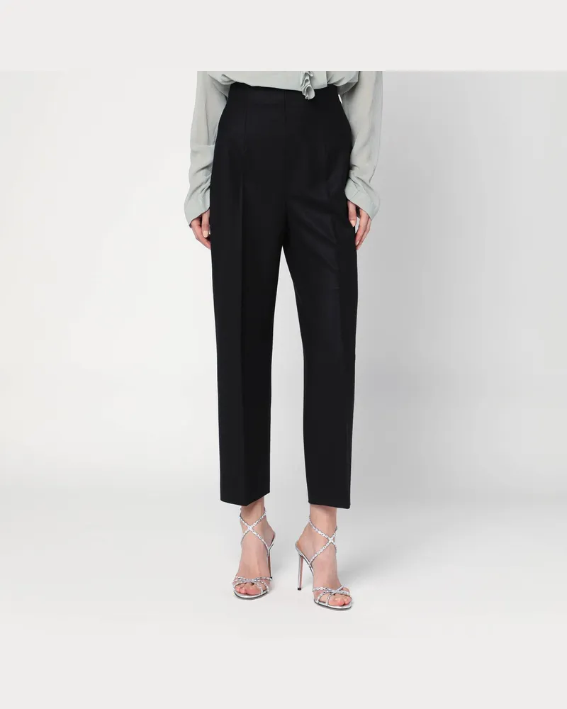 Alberta Ferretti Schwarze Hose aus Wollmischung Black