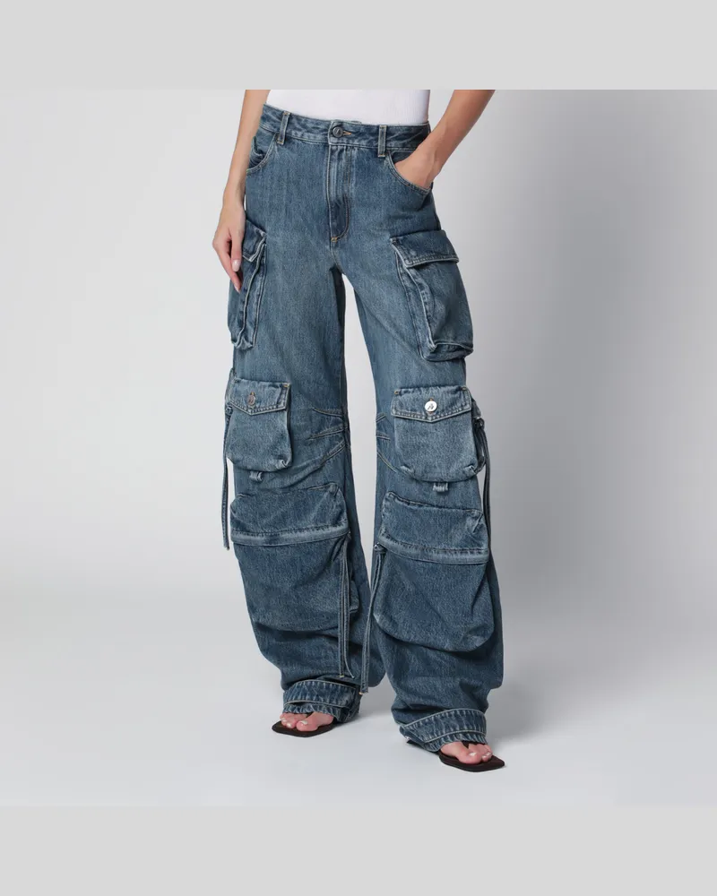 ATTICO Fern Cargo-Hose in verwaschenem Blau Blue