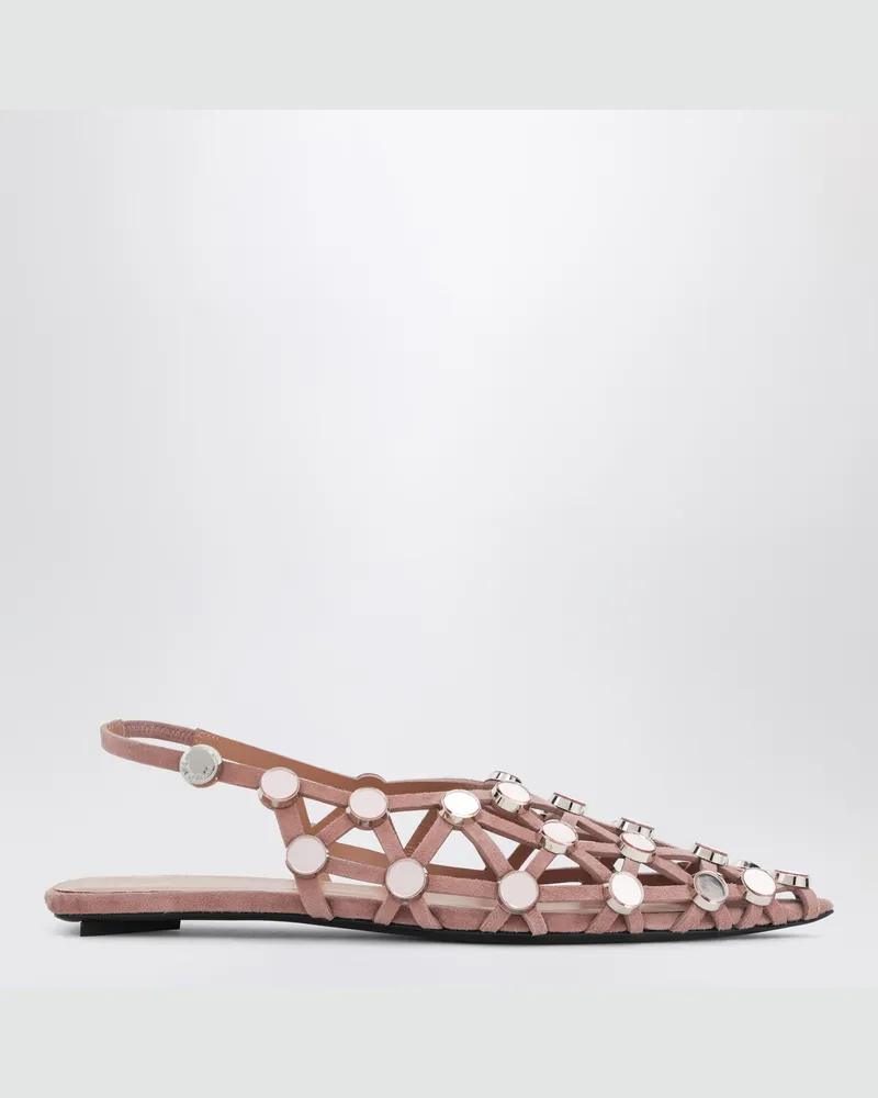 ATTICO Mudfarbene Ballerina Grid 