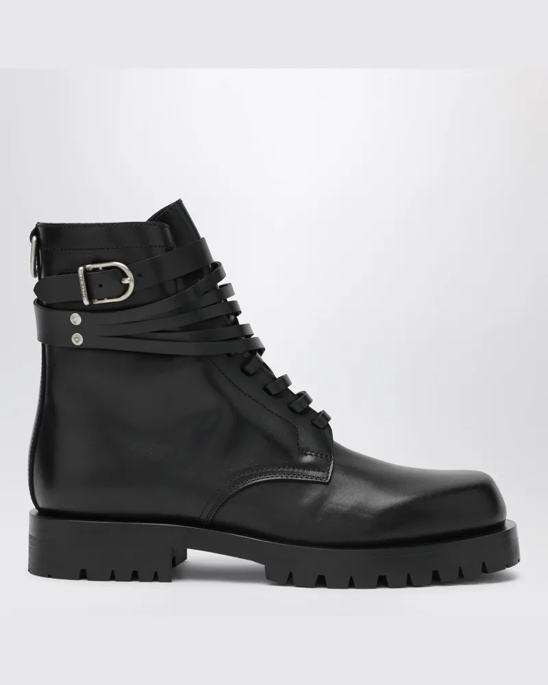Durazzi Milano Schwarze Combat-Stiefel Schwarz