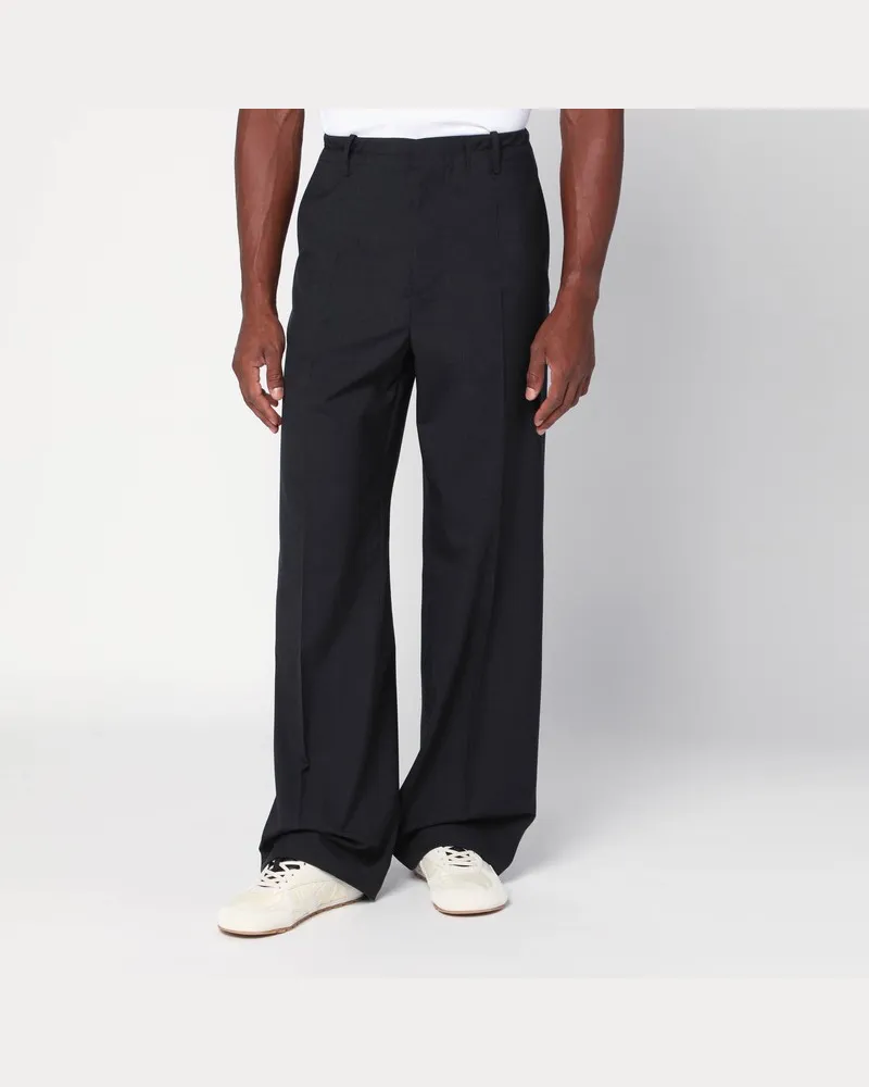 Bottega Veneta Hose schwarz aus Wolle Schwarz