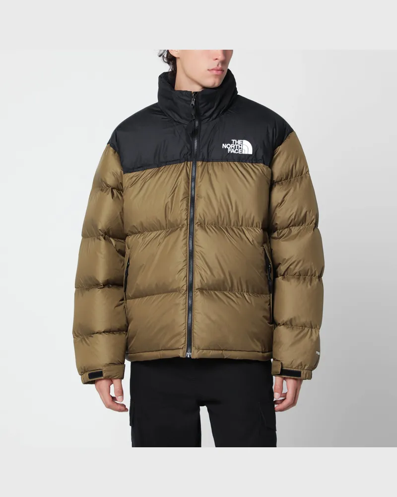 The North Face Grün/schwarze 1996 Retro Nuptse Daunenjacke Beige