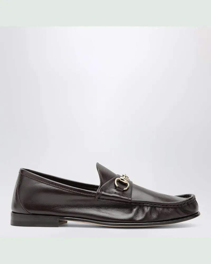 Gucci Herrenloafer Lugano aus Leder in Kakao Brown
