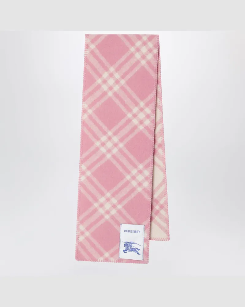 Burberry Rosa Check-Schal aus Wolle Pink