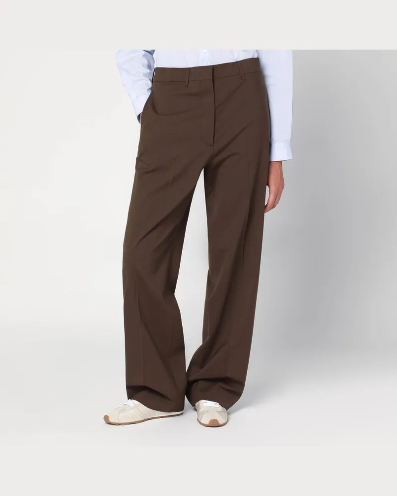 Miu Miu Braune Wollhose Brown