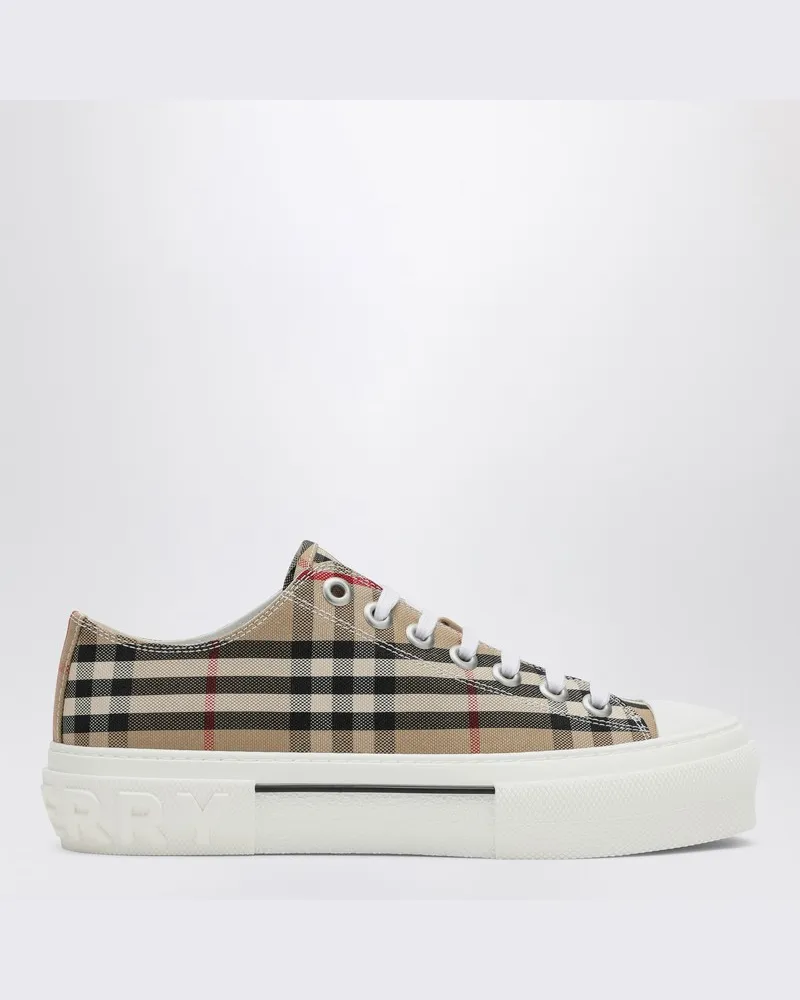 Burberry Beigefarbener Sneaker mit Vintage-Check Beige