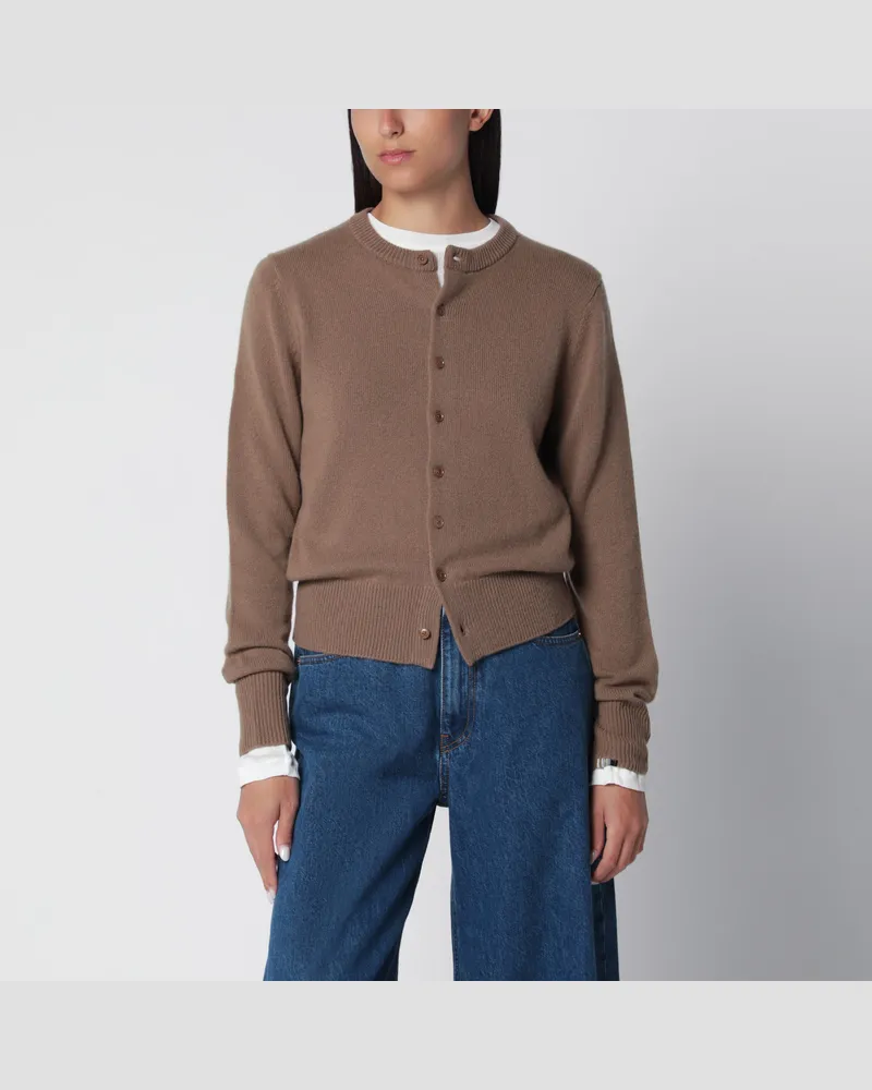 extreme cashmere Strickjacke Little Lamb in Chai aus Kaschmir Beige