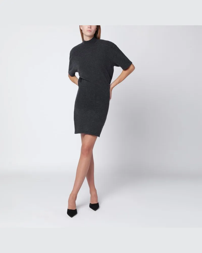 Jacquemus Dunkelgraues Kleid aus Wolle und Kaschmir Grau