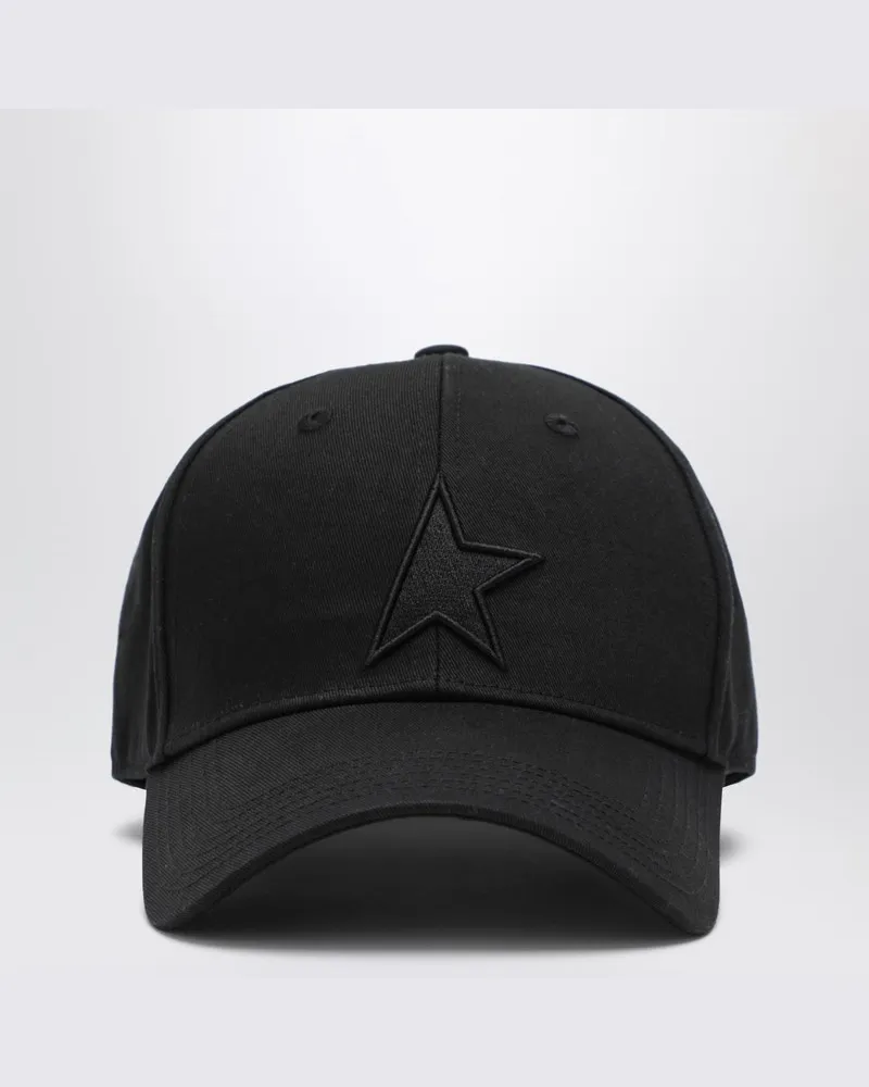 Golden Goose Schwarze Baseballkappe mit Stern Schwarz