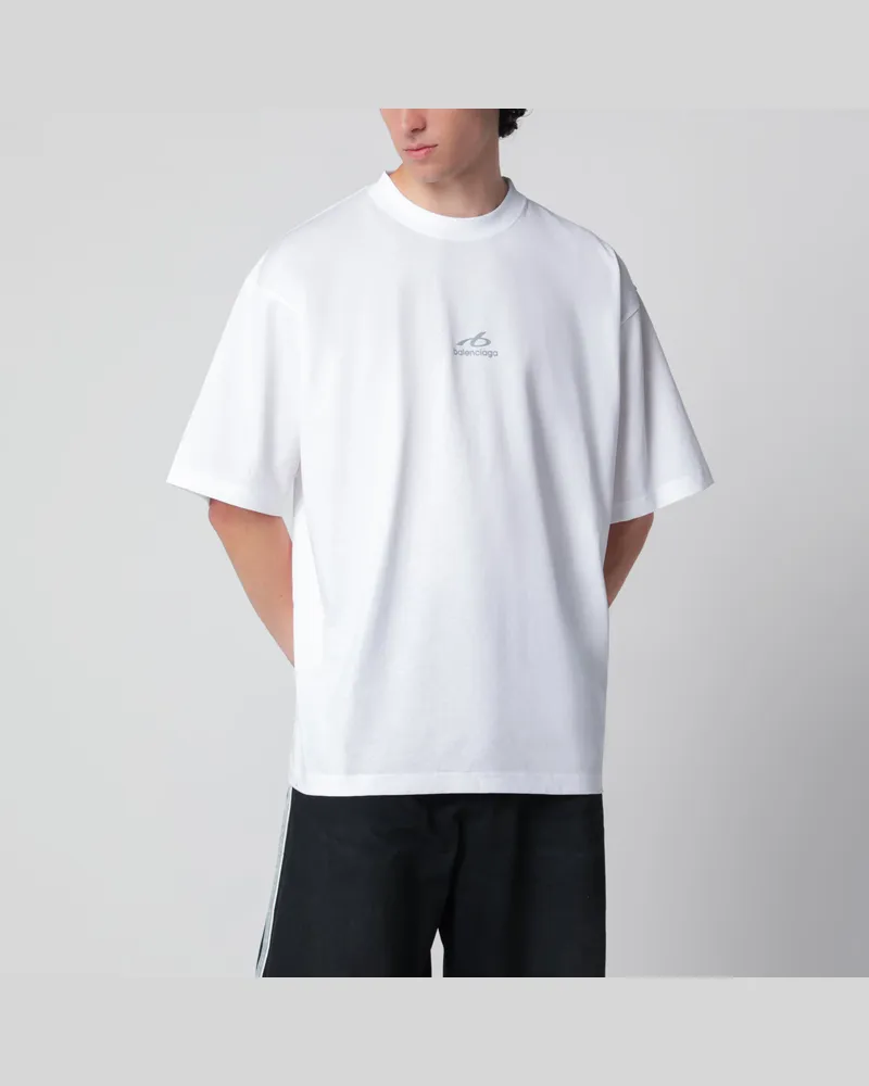 Balenciaga Weißes Bodies T-Shirt mit regulärer Passform White
