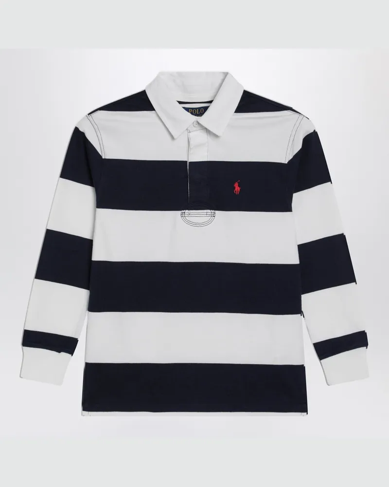 Ralph Lauren Weiß/Marine gestreiftes Poloshirt White