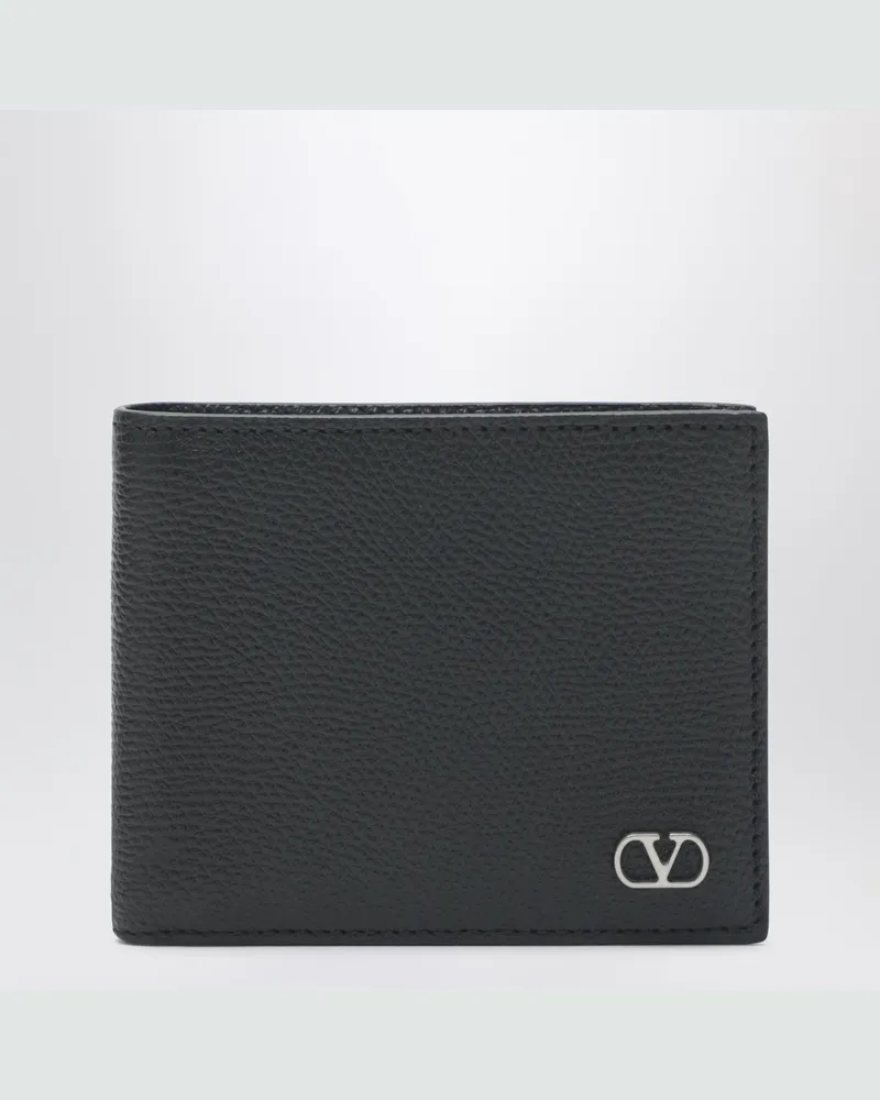 Valentino Garavani Vlogo Signature Bi-Fold-Geldbörse in Schwarz Black