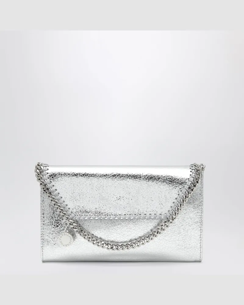 Stella McCartney Falabella Umhänge-Geldbörsentasche in Metallic-Silber Metal