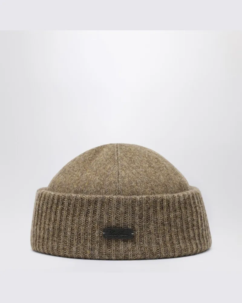 Loro Piana Tundra Mélange Mütze aus Kaschmir Braun
