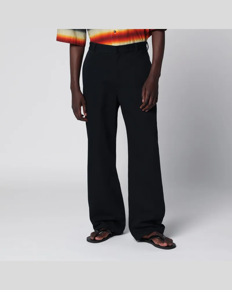 Loewe Gerade Baumwoll-Twillhose in Dunkelnavy Blue