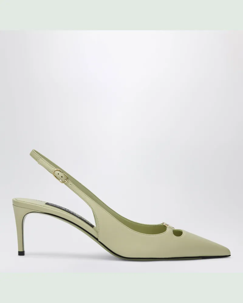 Dolce & Gabbana Lollo Slingbacks aus Nappaleder in Salbei Green