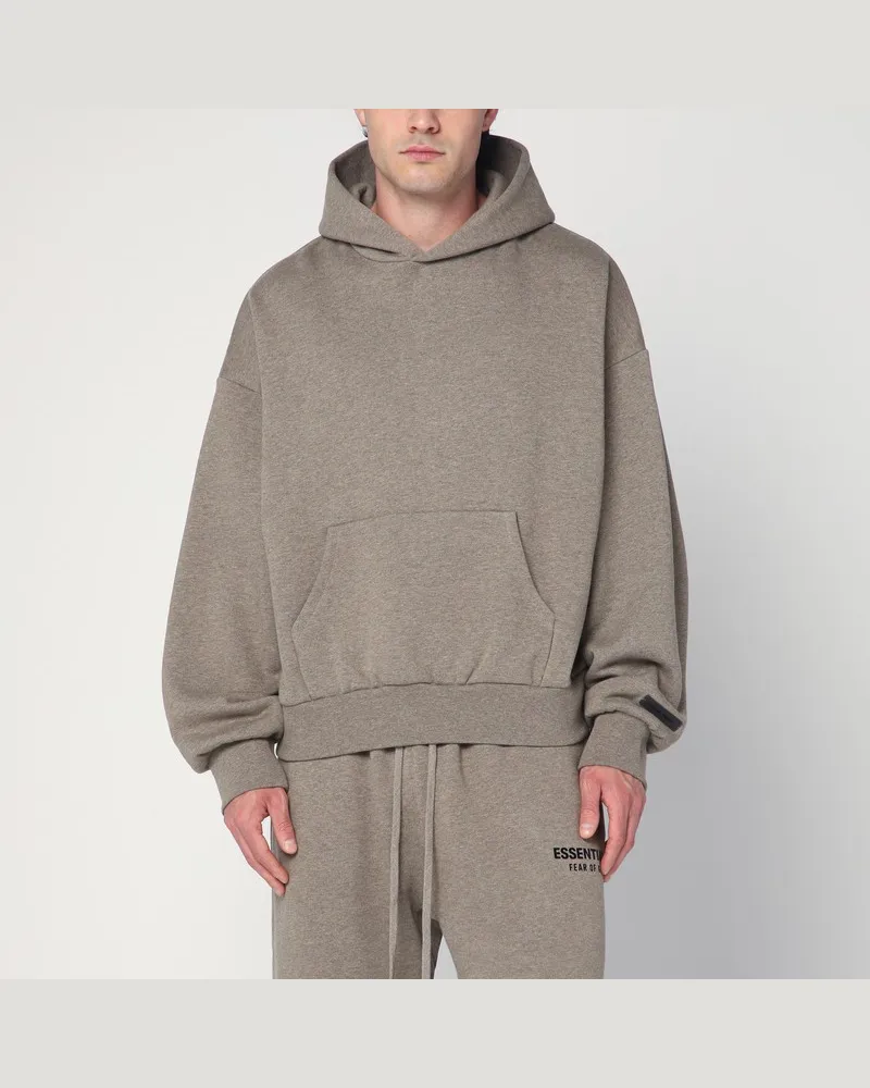 Fear of God Graues Sweatshirt aus Fleece-Baumwolle mit Logo Grau