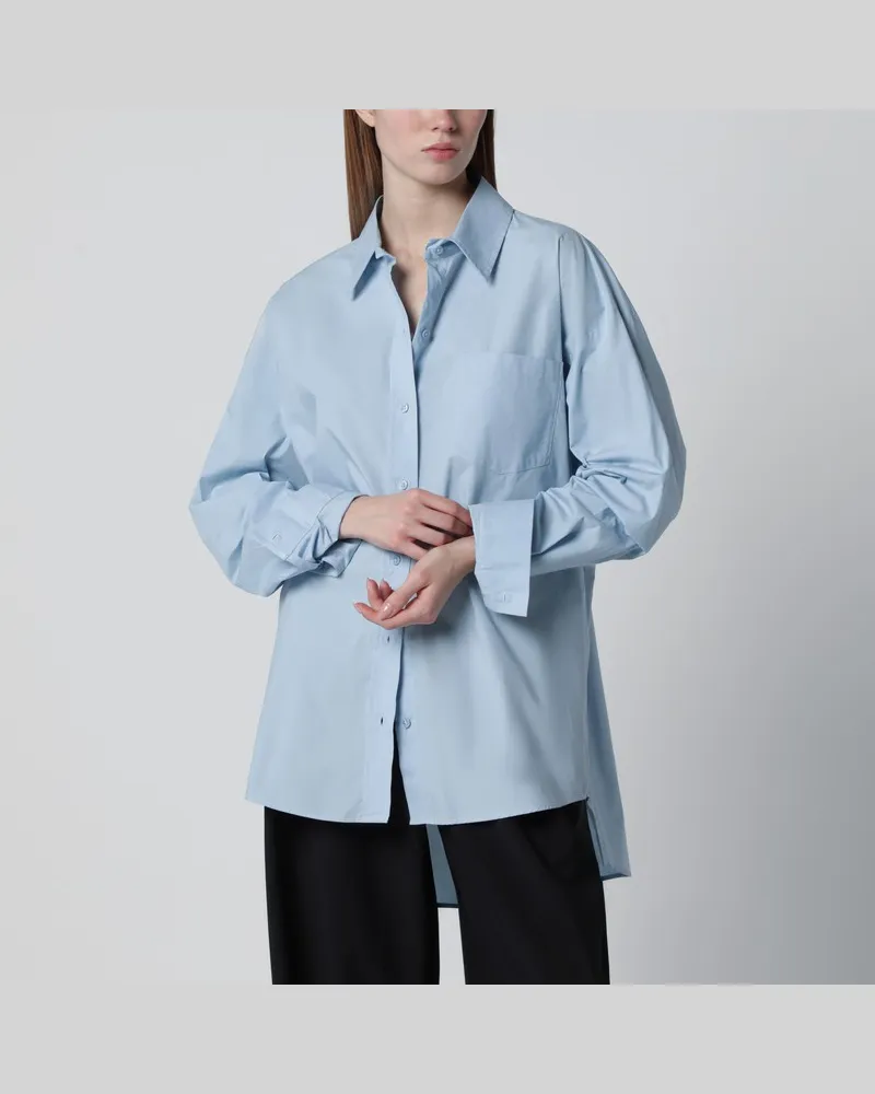 FRANKIE Shop Hellblaues asymmetrisches Ornella-Hemd Hellblau