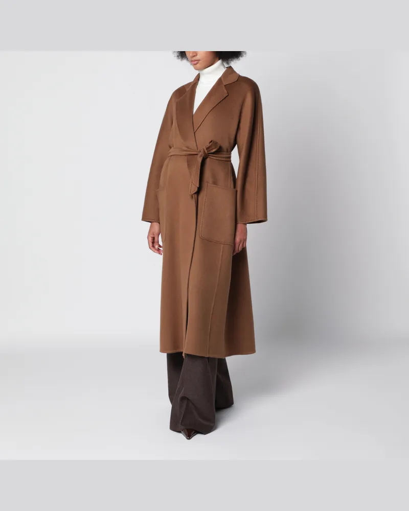 Max Mara Langer Mantel in Cammello Scuro aus Kaschmir Brown
