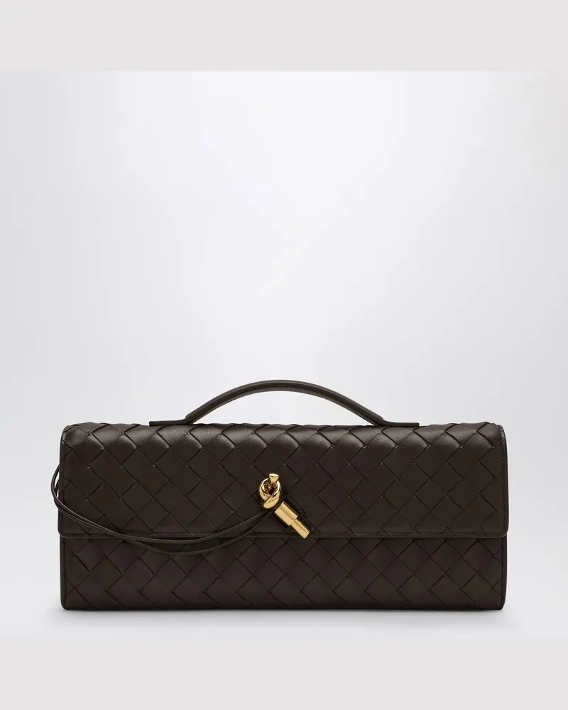 Bottega Veneta Fondant Clutch Andiamo mit Griff Braun