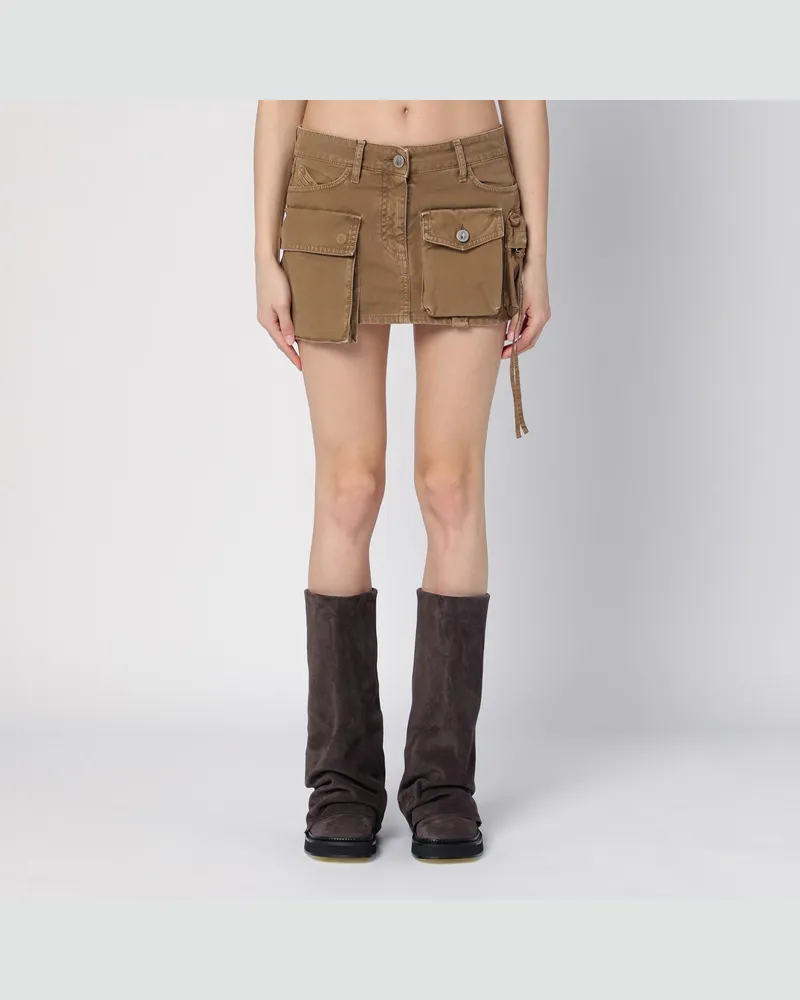 ATTICO Khakifarbener Mini-Cargorock Fay Brown
