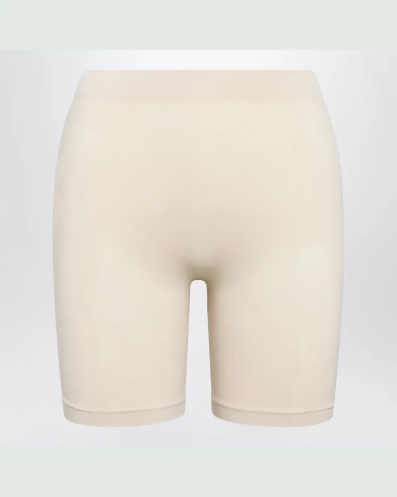 SKIMS Sandfarbene Seamless Sculpt Mid-Thigh-Shorts Beige