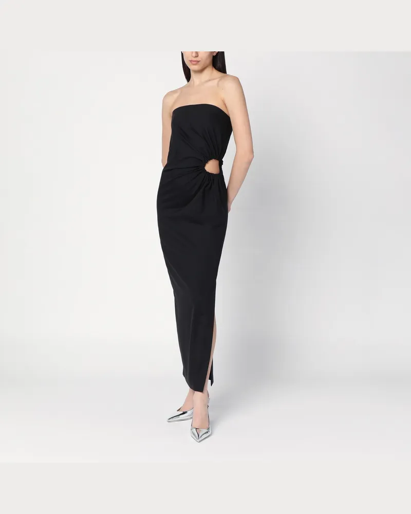 Max Mara Black bustier dress in wool blend Black