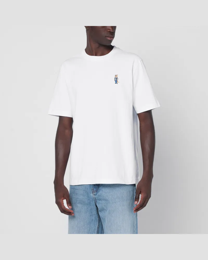 Kitsuné Weißes Baumwoll-T-Shirt 