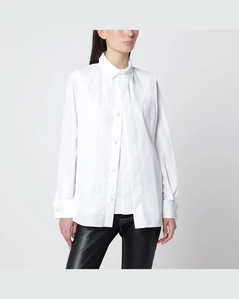 Sacai Weißes Lagen-Hemd aus Baumwollmischung White