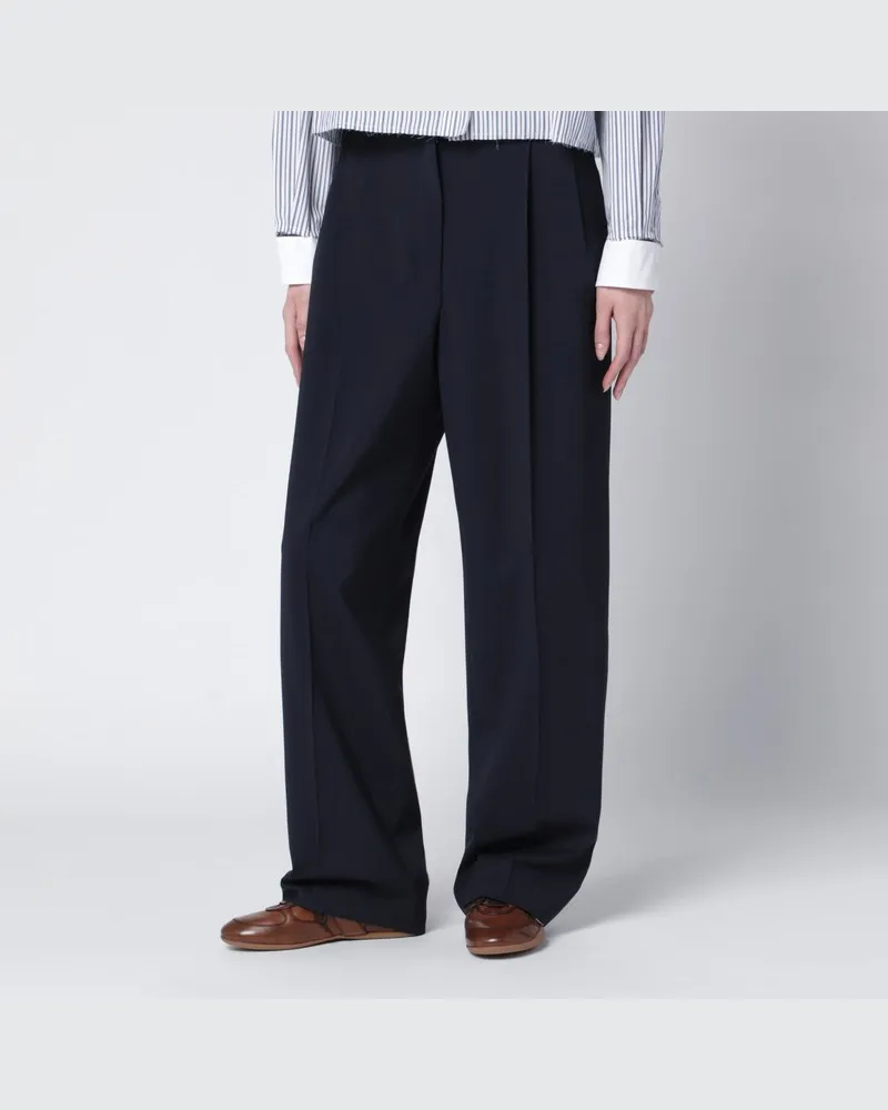 Miu Miu Blaue Wollhose Blau