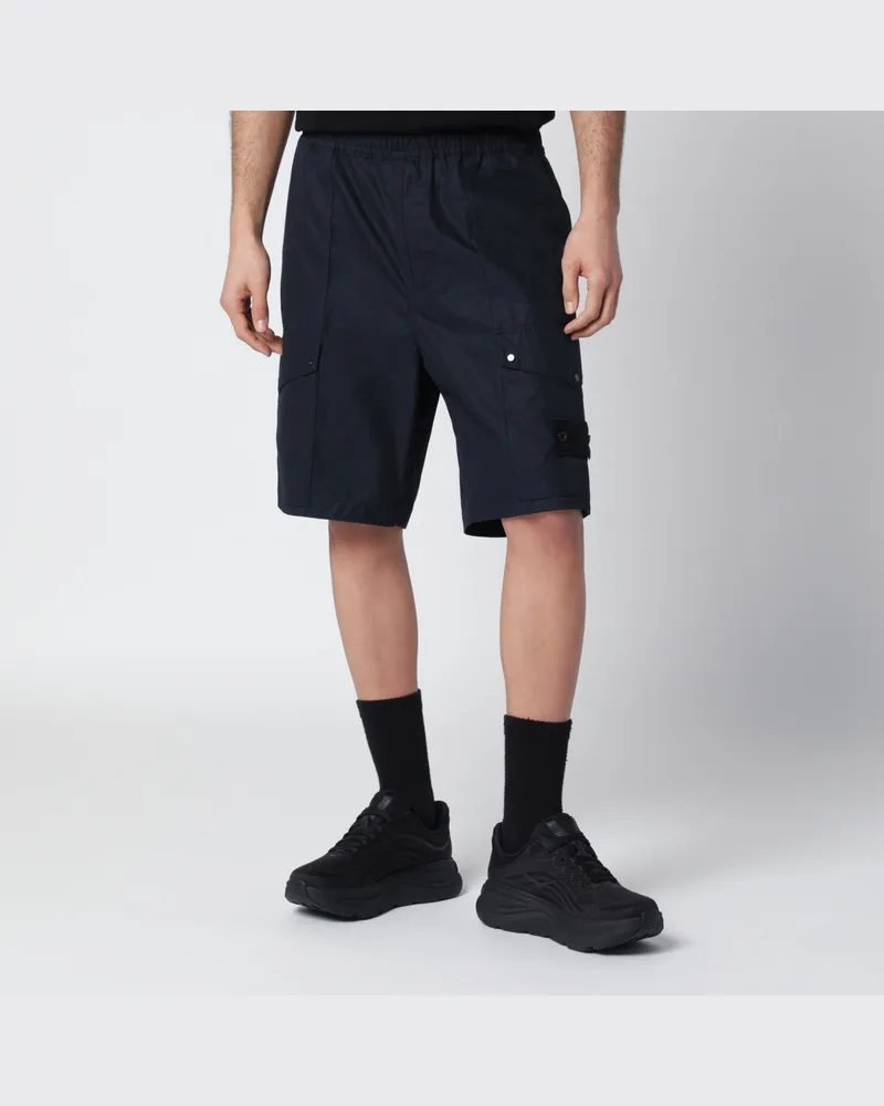 Stone Island Blaue Cargo-Shorts aus Baumwolle Blue