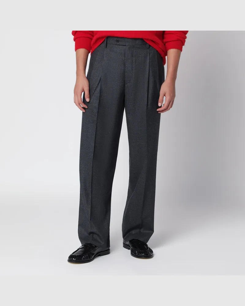 AURALEE Anthrazitgraue Hose aus Wolle Grey