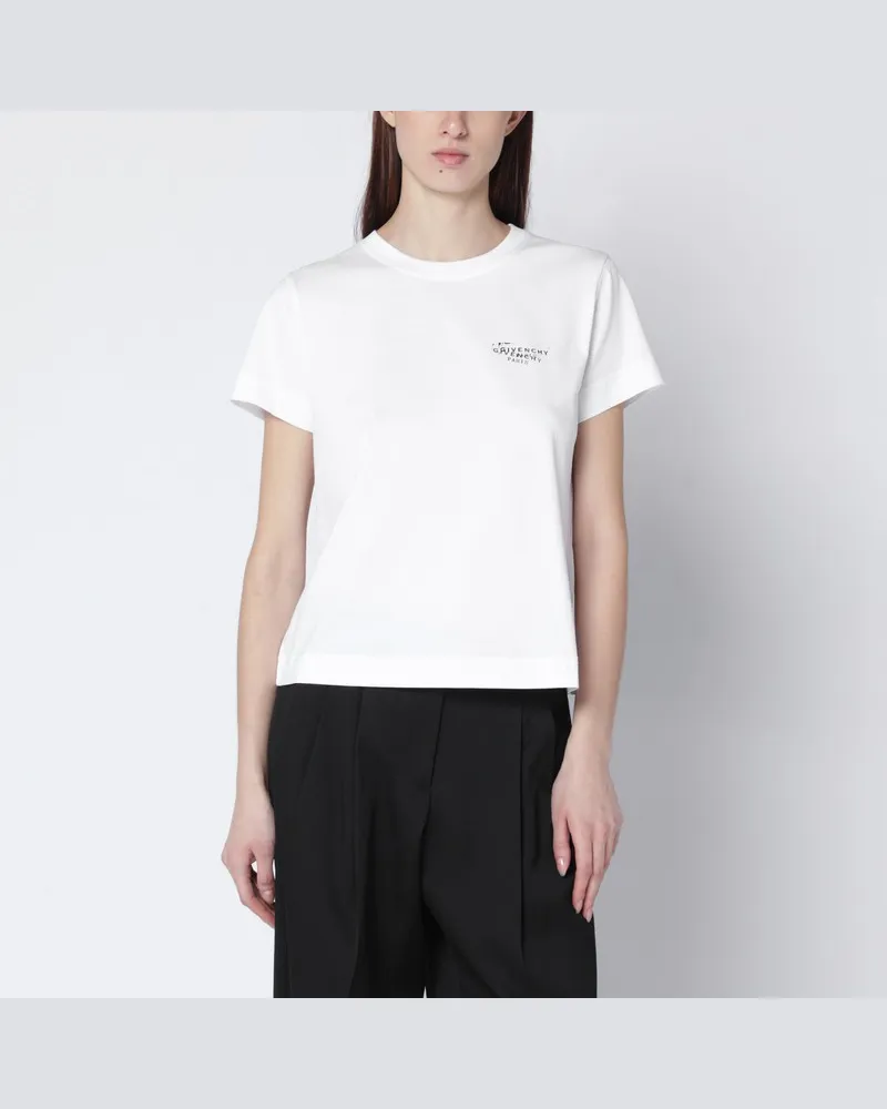 Givenchy Weißes T-Shirt mit Logoprint Weiß