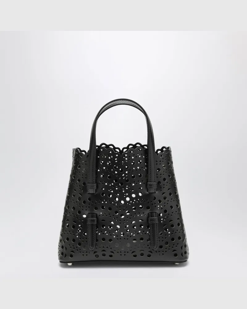 Alaïa Mina 20 Tasche aus schwarzem Kalbsleder Black