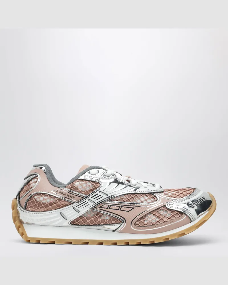 Bottega Veneta Orbit Sneakers aus Leder in Weiß/Rosa Multicolor