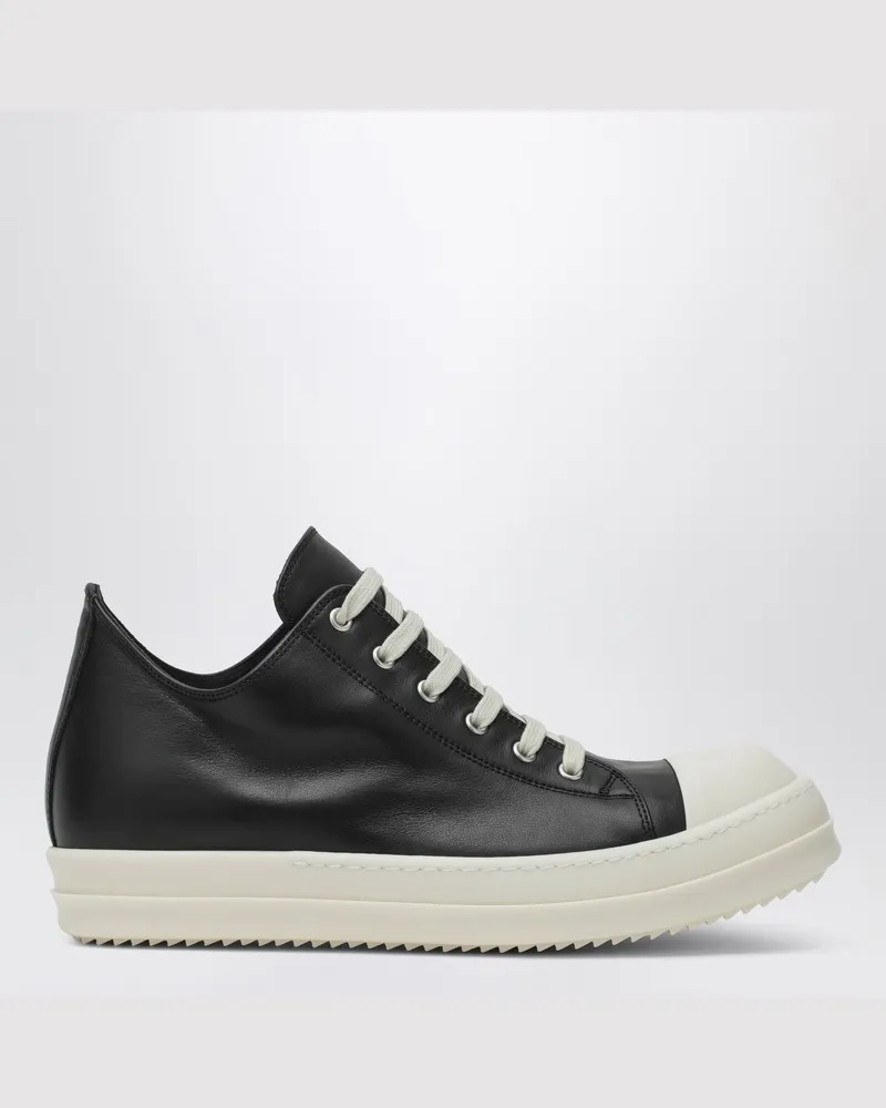 Rick Owens Concordians Sneaker aus schwarz/weißem Leder Schwarz