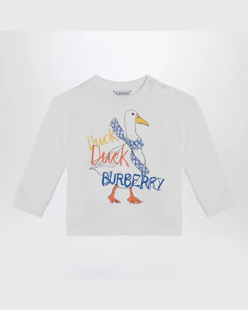 Burberry Weißes Sweatshirt mit Logodruck White