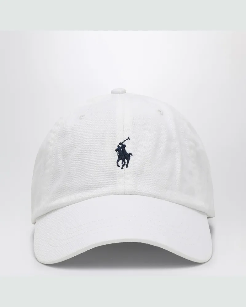 Ralph Lauren Weiße Baseballkappe mit Logo 