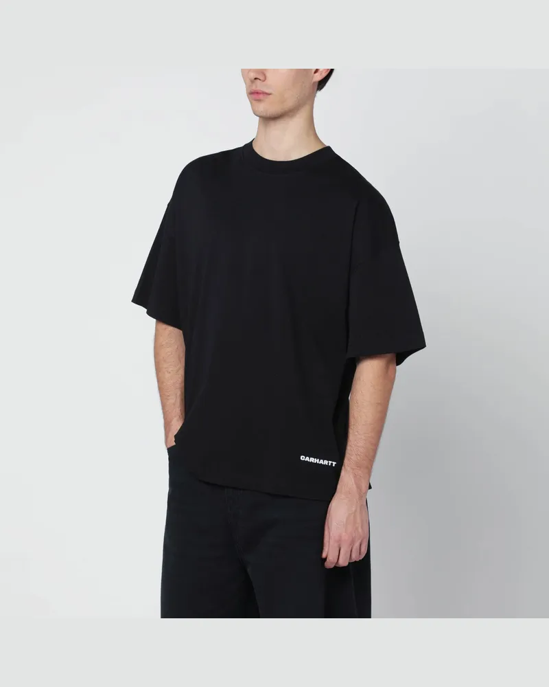 Carhartt WIP Schwarzes S/S Link Script T-Shirt 