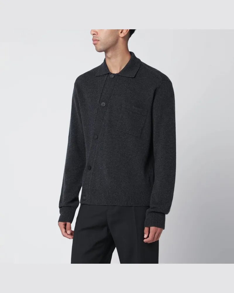 Jacquemus Dunkelgrauer Cardigan aus Wolle und Kaschmir Grau