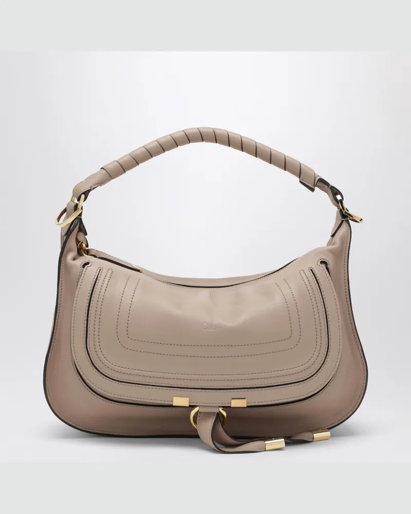 Chloé Kleine Marcie Tasche aus Leder in Wood Smoke Grey