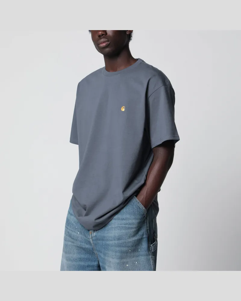 Carhartt WIP Graues S/S Chase T-Shirt aus Baumwolle Grey