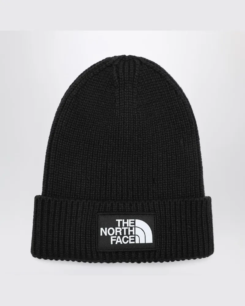 The North Face Schwarze Mütze mit Logo-Patch Schwarz