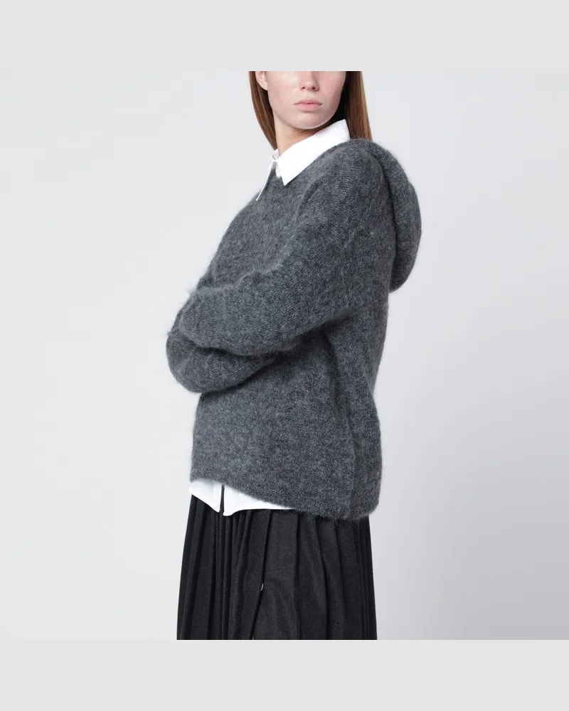 Max Mara Anthrazitfarbener Kapuzenpullover Grau