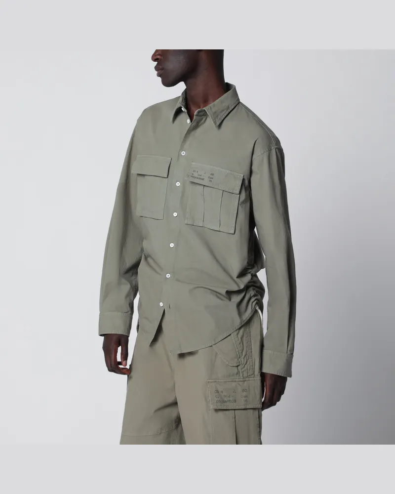 Dsquared2 Baumwollhemd in Militärgrün Beige