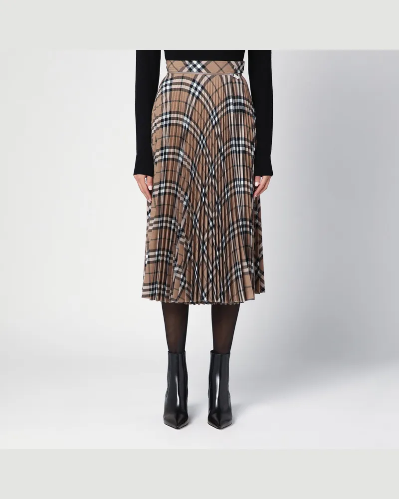 Burberry Rock mit Falten und Karomuster 